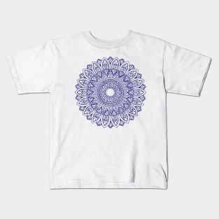 Mandala (navy blue) Kids T-Shirt